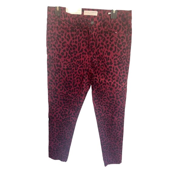 NWT Social Standard By Sanctuary Animal Print Leppard Ankle Skinny Jeans Size 8 - Picture 3 of 14